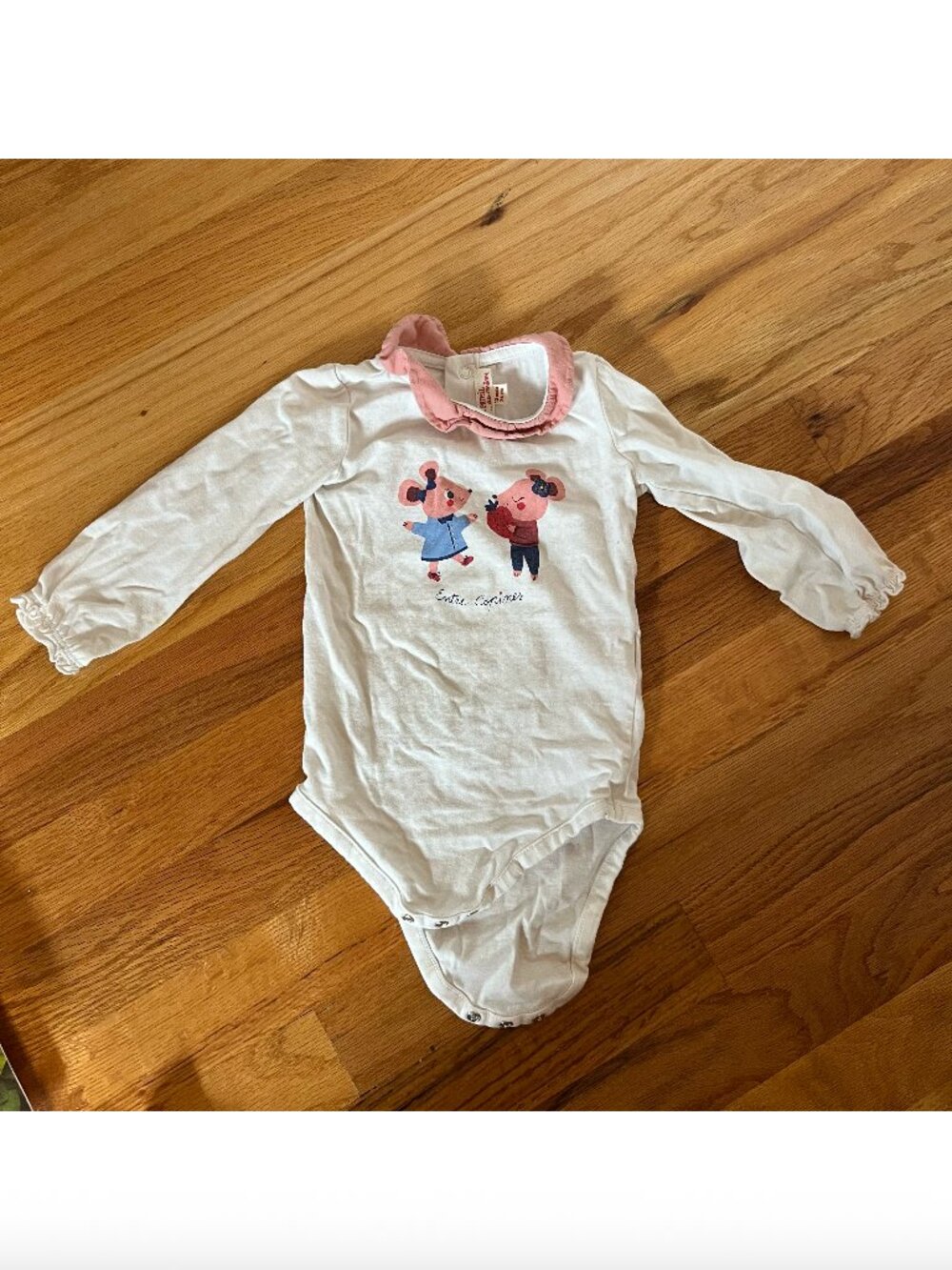 Du Pareil Au Meme Mouse long sleeve bodysuit onesie 12month/74cm